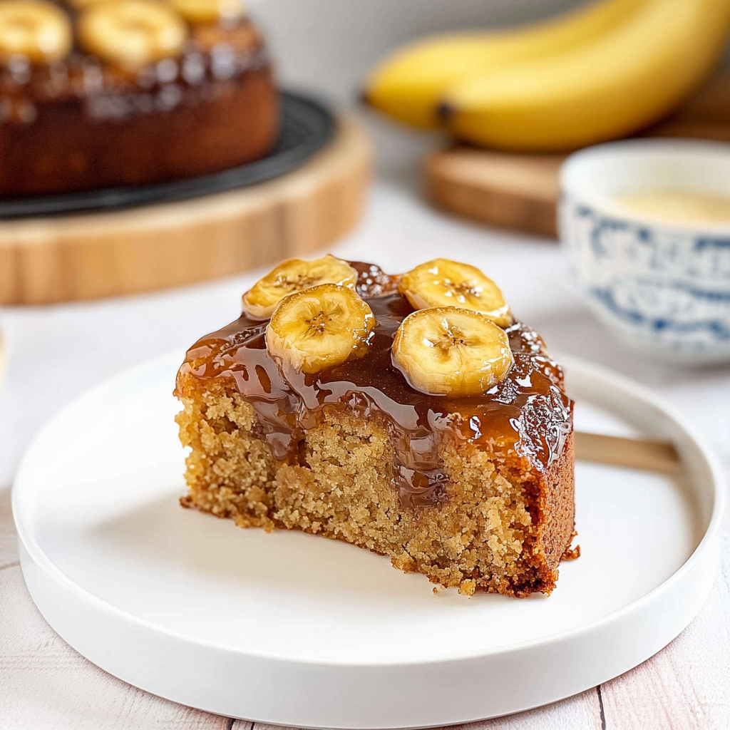 Recipe preparation for Banana Upside Down Cake