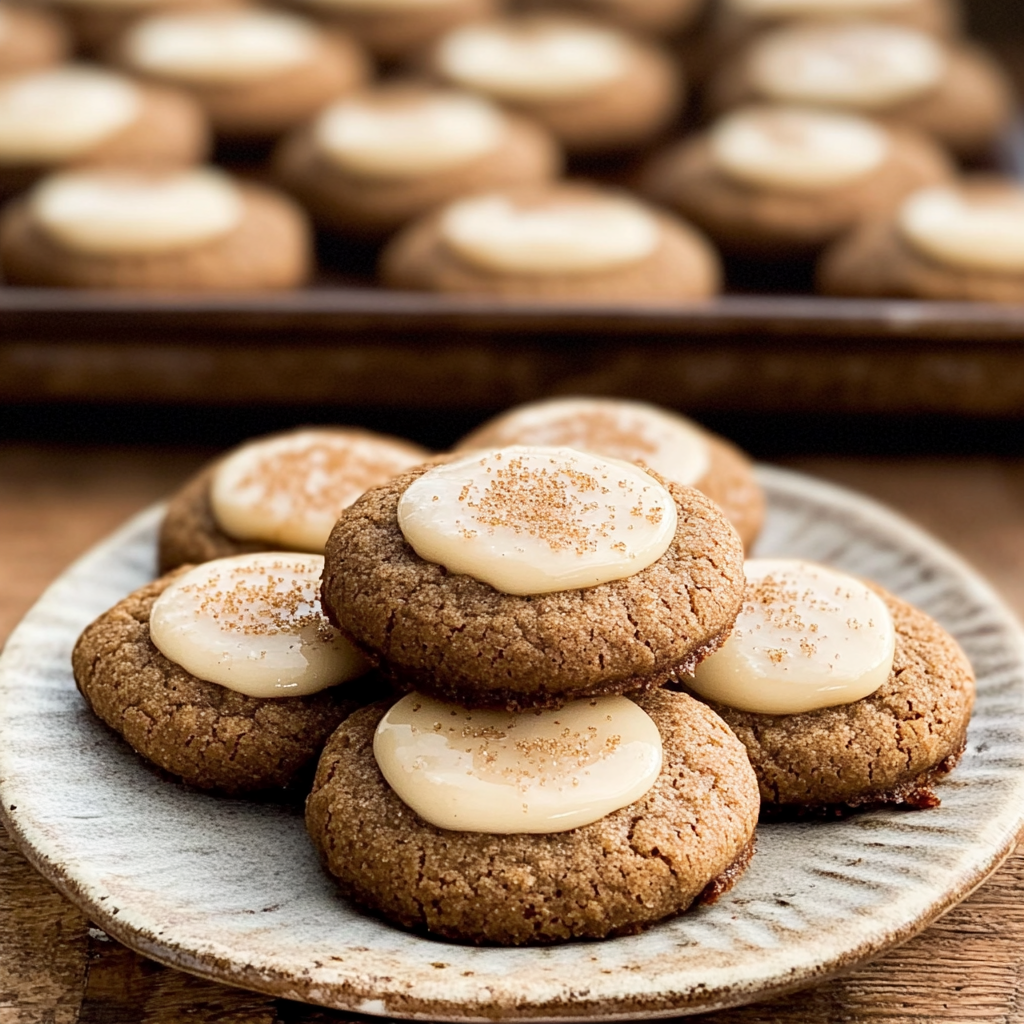 Recipe preparation for Gingerbread Thumbprint Cookies recipe