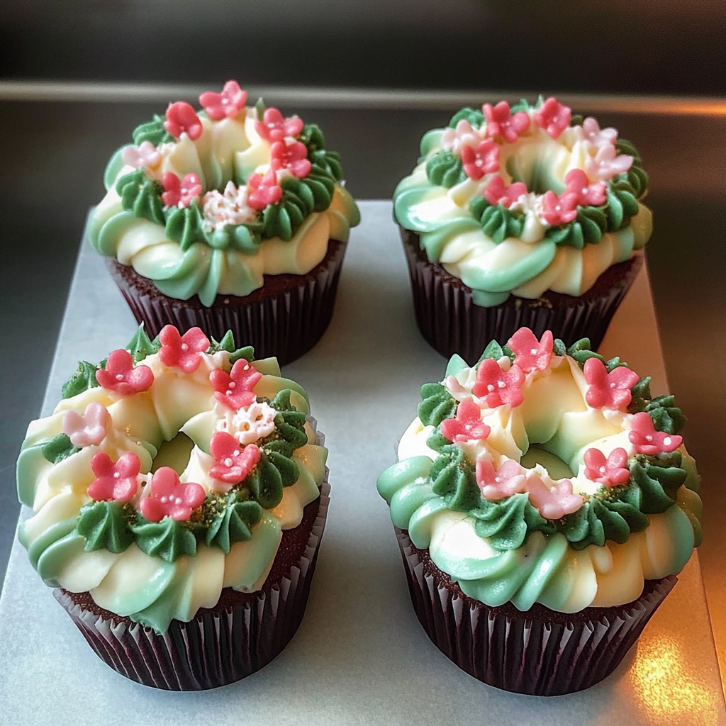 Recipe preparation for Classic Wreath Cupcakes