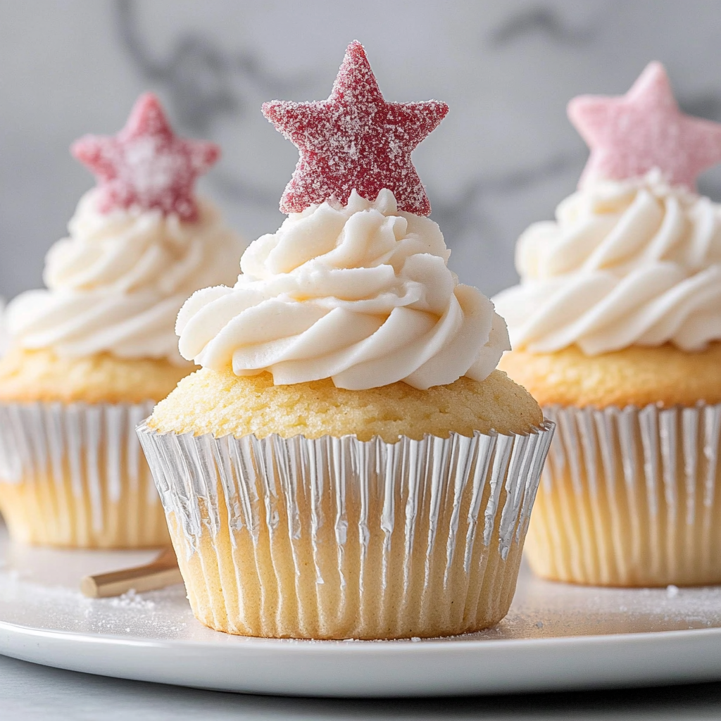 Recipe preparation for White Christmas Cupcakes