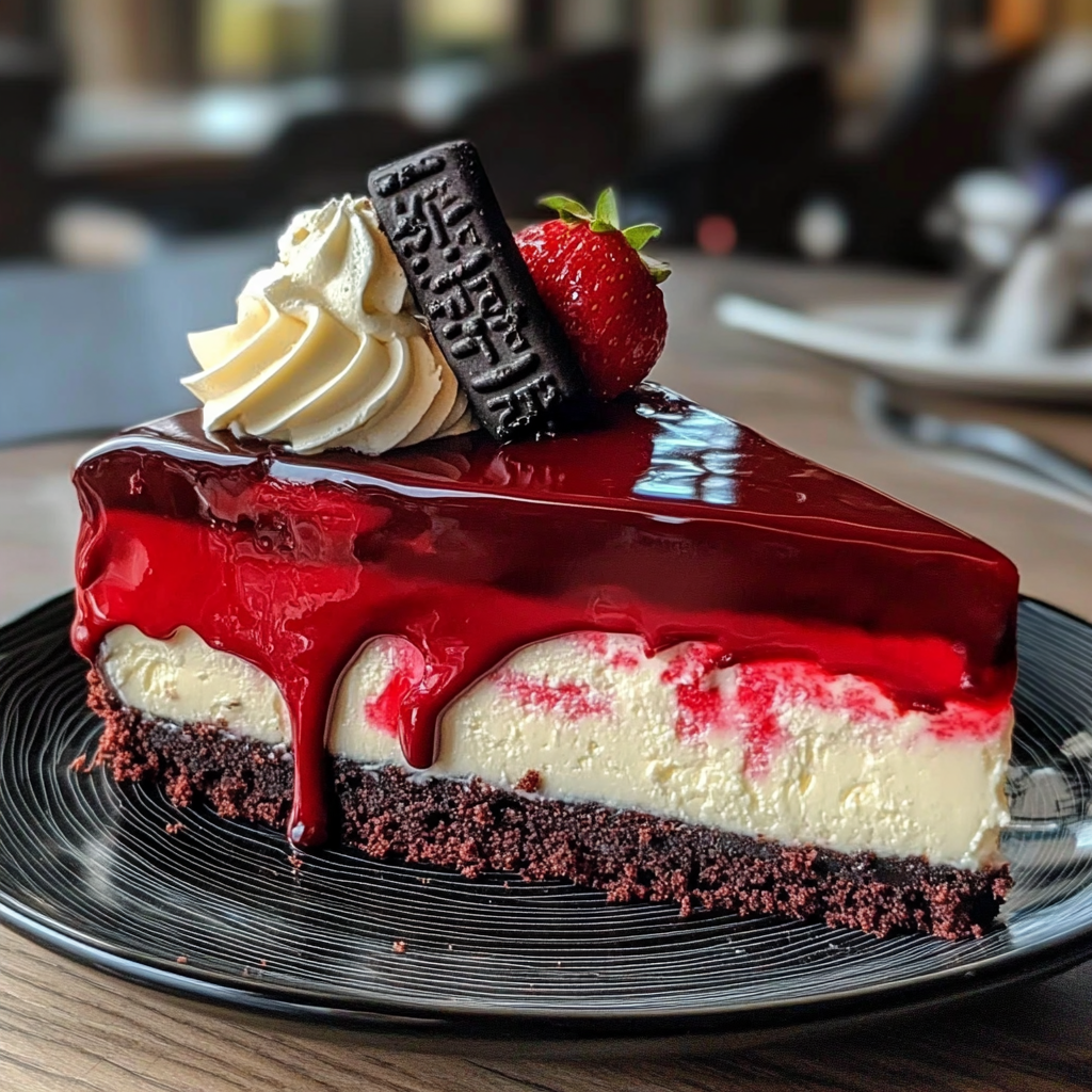 Recipe preparation for Red Velvet Oreo Cheesecake