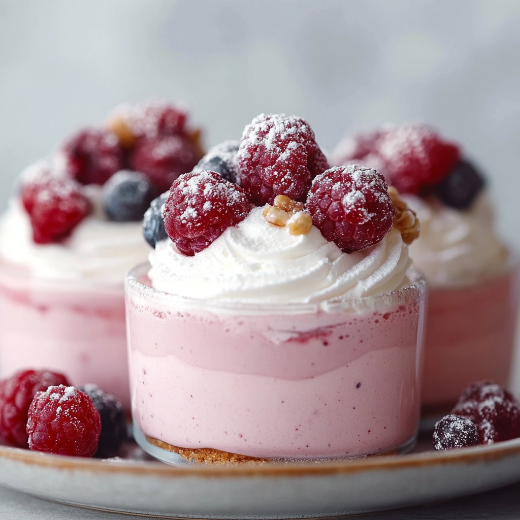 Recipe preparation for cranberry mousse cups