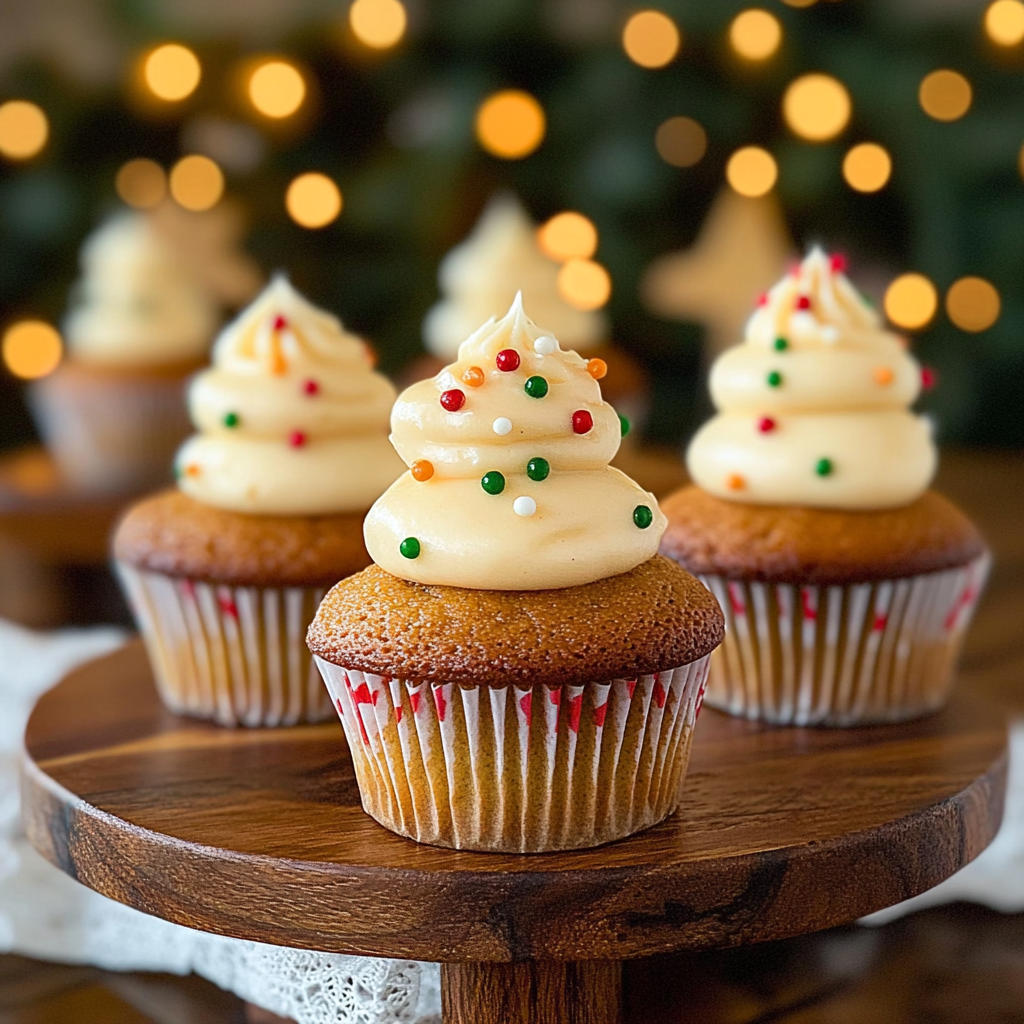 Recipe preparation for Golden Ginger and Molasses Cupcakes