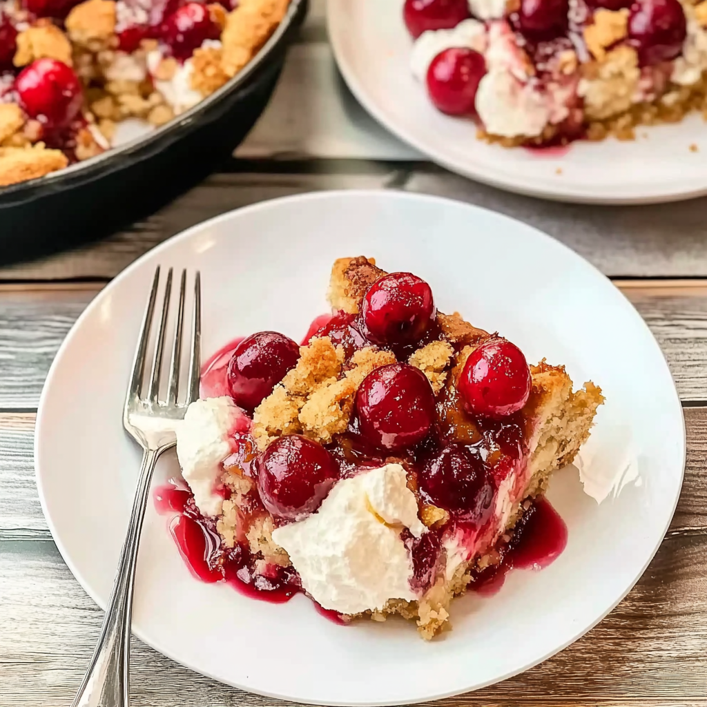 Recipe preparation for Cherry and Almond Extract Dump Cake