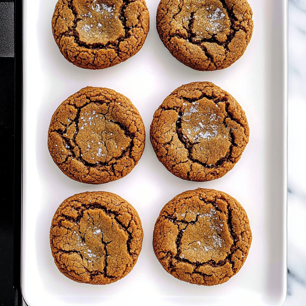 Recipe preparation for Soft Ginger Molasses Crinkle Cookies