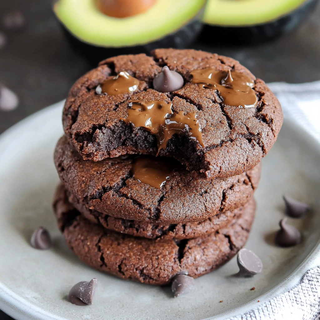 Recipe preparation for Vegan Dark Chocolate Avocado Cookies