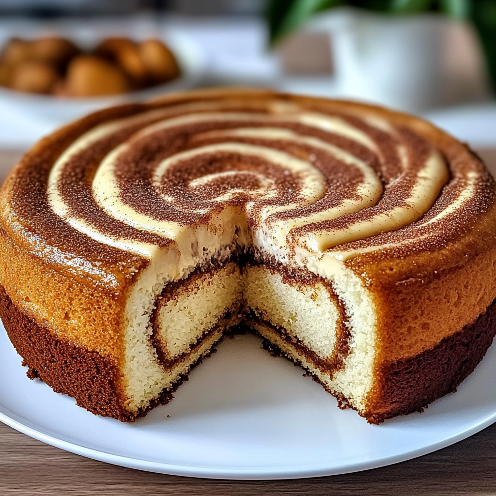 Recipe preparation for Cinnamon Swirl New Year's Cake