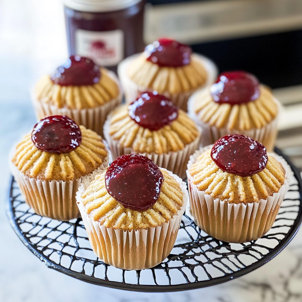 Recipe preparation for Almond Butter and Jelly (PB&J) Cupcakes