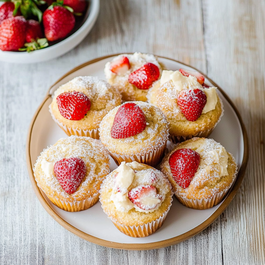 Recipe preparation for Low-Calorie Strawberry Ricotta Cupcakes