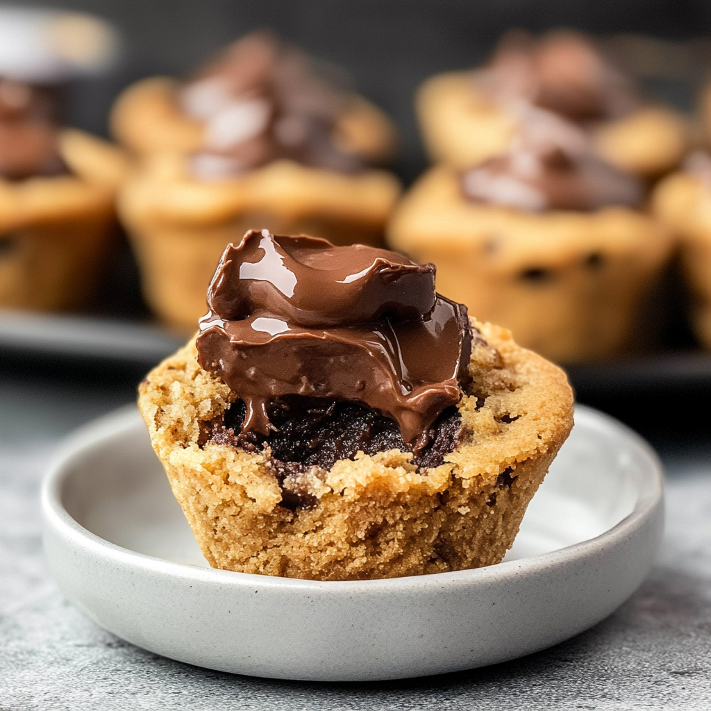 Recipe preparation for nutella stuffed cookie cups