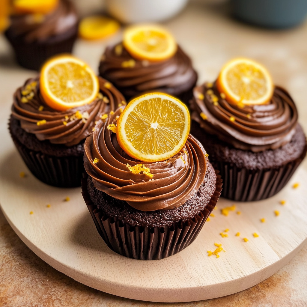 Recipe preparation for Chocolate Orange Cupcakes