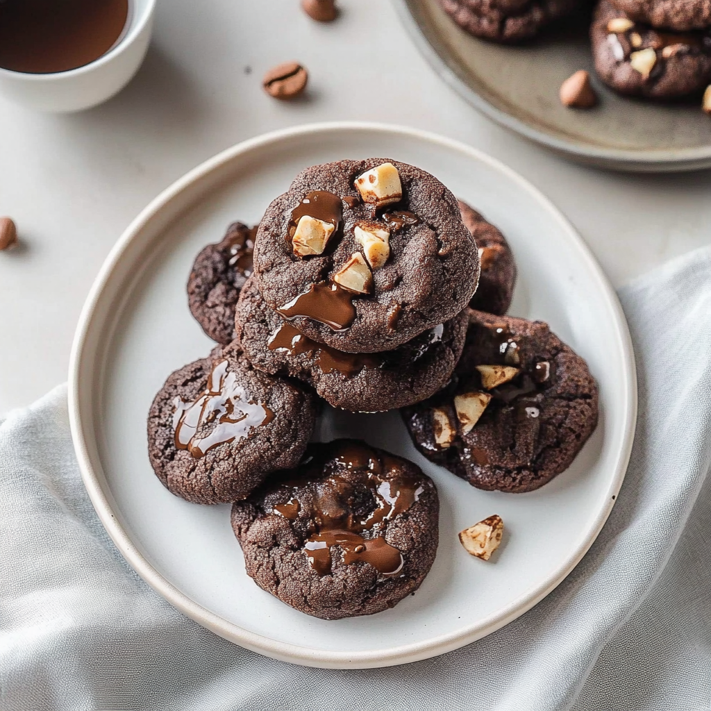 Recipe preparation for Double Chocolate Espresso Cookies