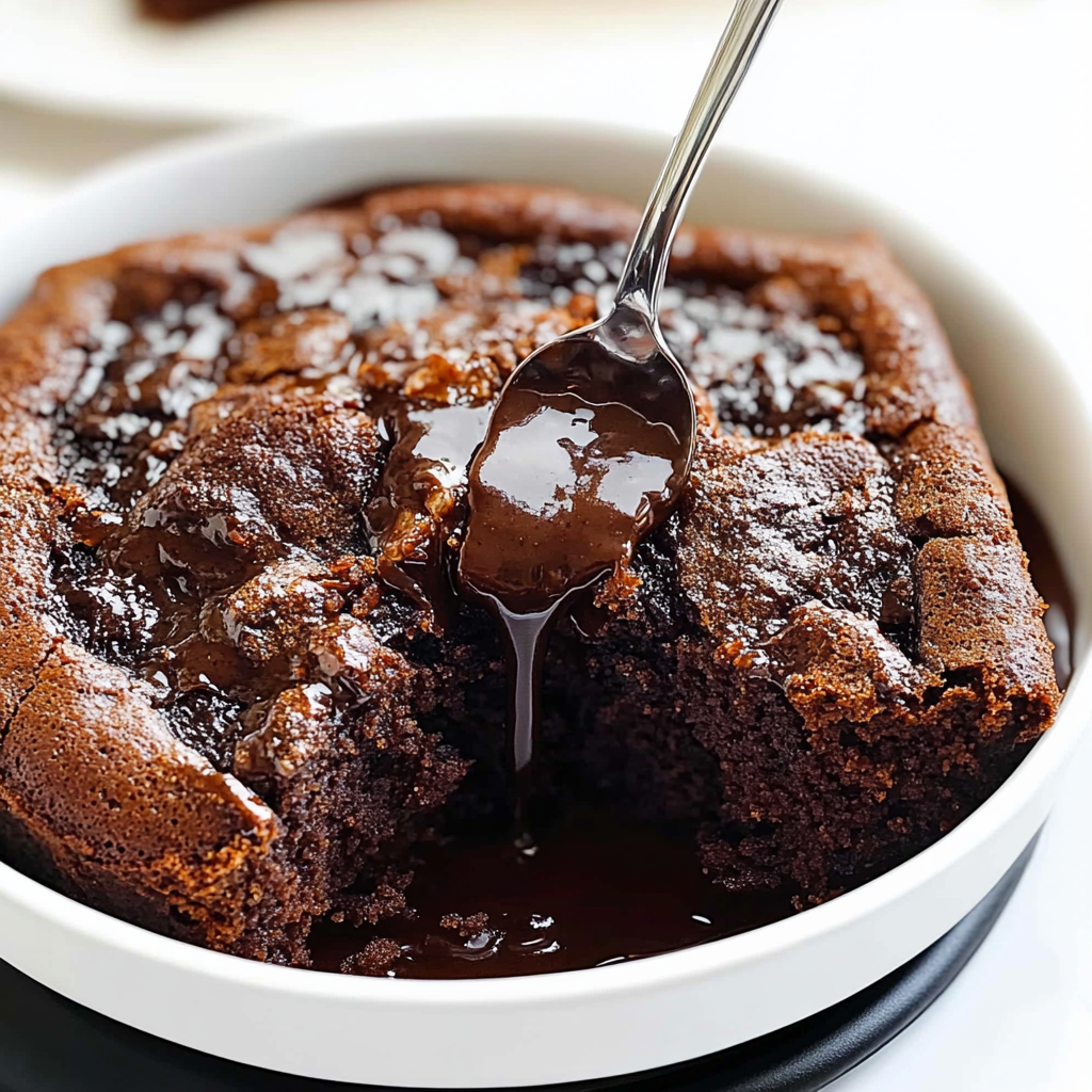 Recipe preparation for Hot Chocolate Fudge Cake