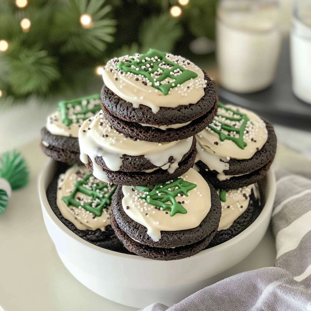 Recipe preparation for Festive Christmas Oreos