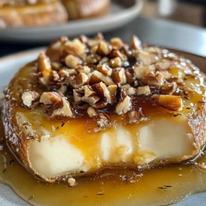 Baked Brie with Apricot Jam and Walnuts