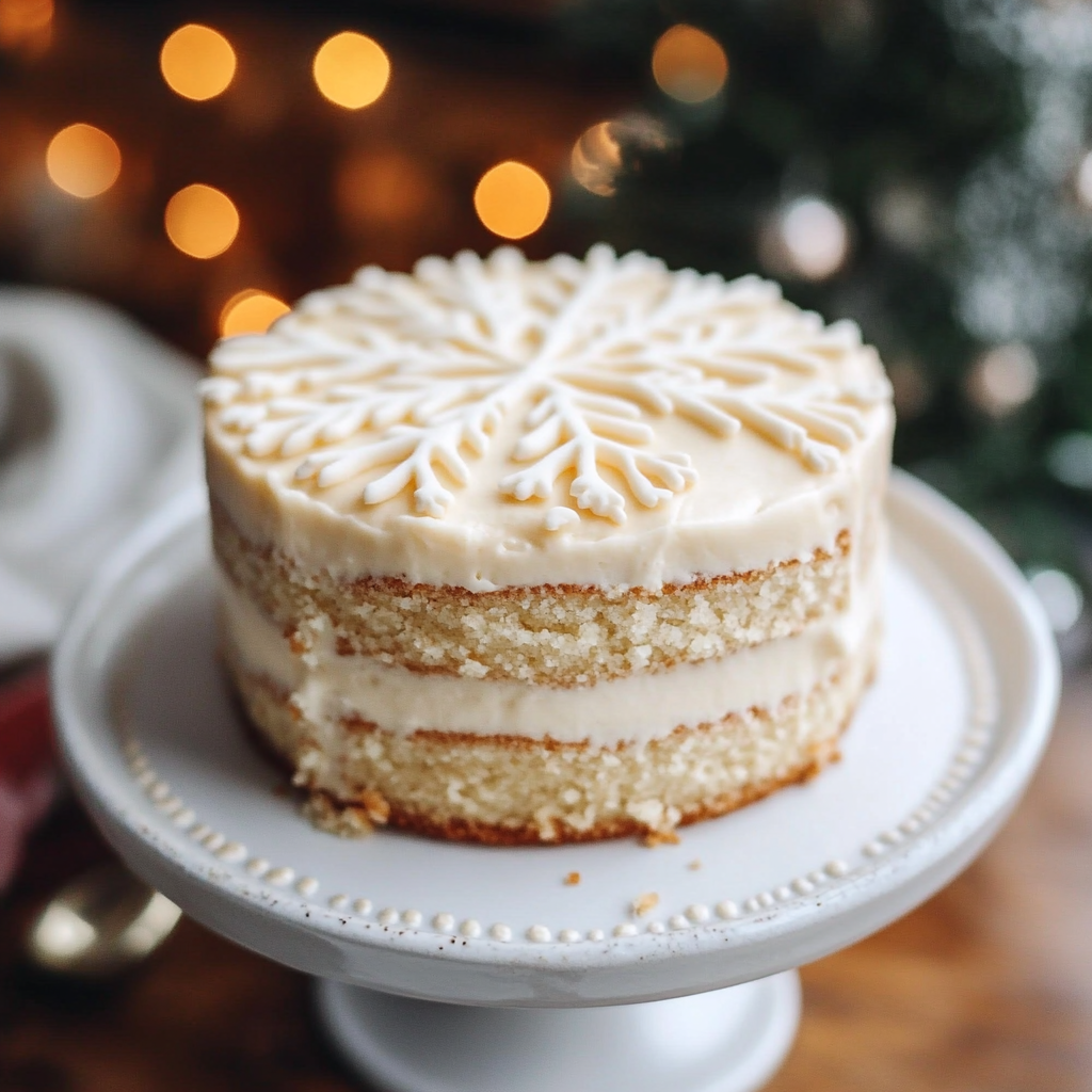 Recipe preparation for Simple Snowflake Cake