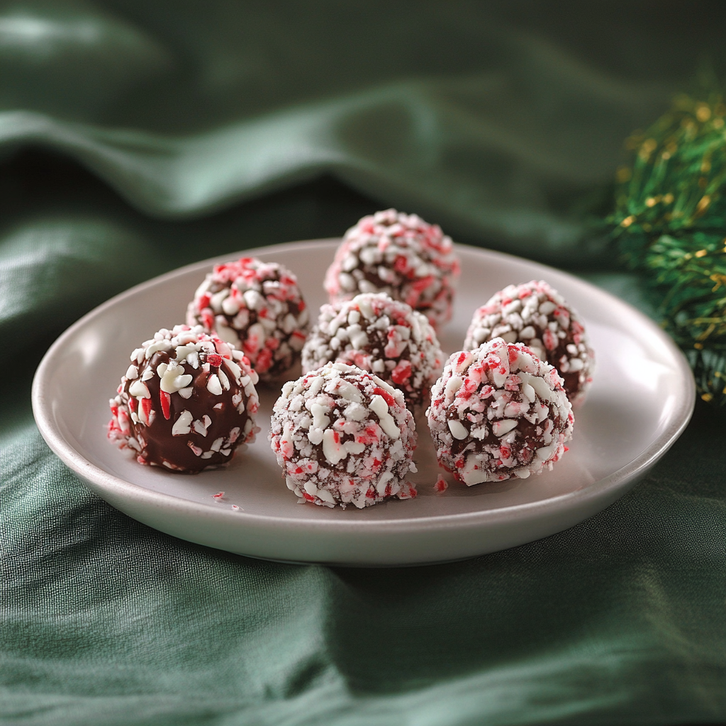 Recipe preparation for Andes Peppermint Crunch Truffles