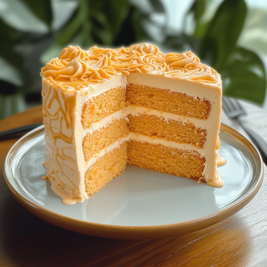Recipe preparation for Orange Velvet Cake