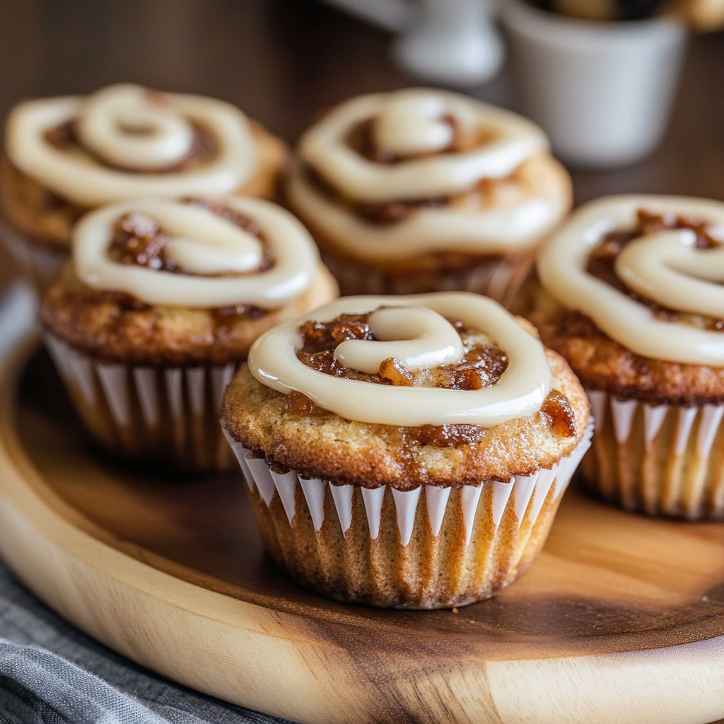 Recipe preparation for Cinnamon Roll Cupcakes