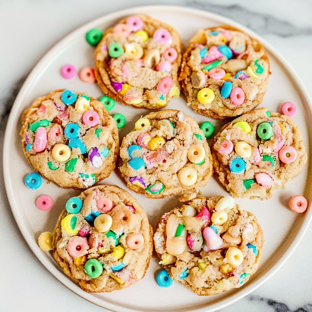 Recipe preparation for Lucky Charms Soft Sugar Cookies