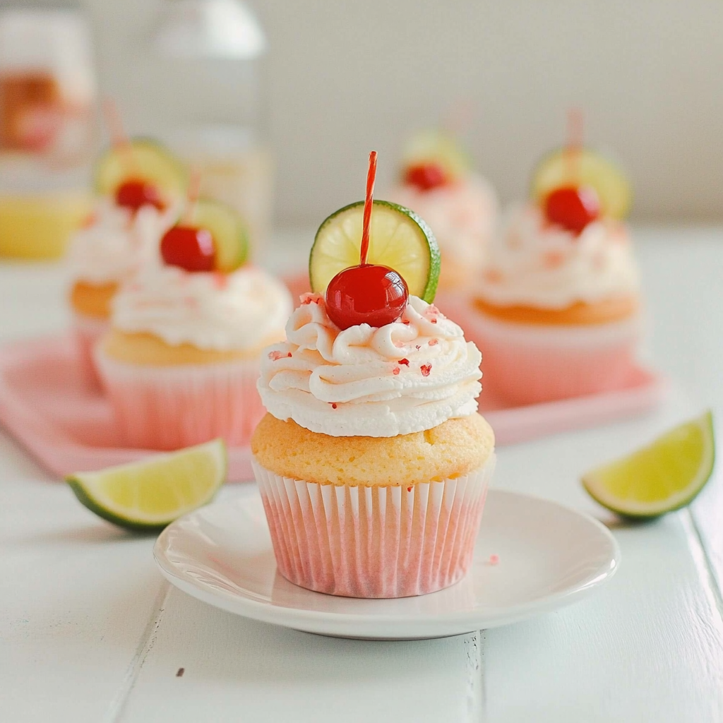 Recipe preparation for Cherry Limeade Cupcakes