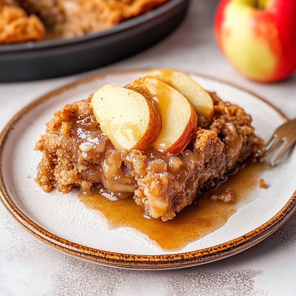 Recipe preparation for Apple Spice Dump Cake