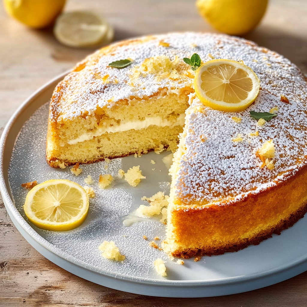 Recipe preparation for Olive Oil Lemon Cake