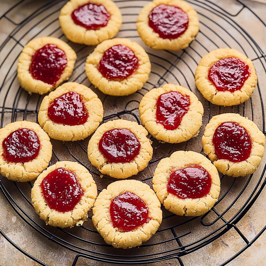Recipe preparation for Strawberry Thumbprint Cookies