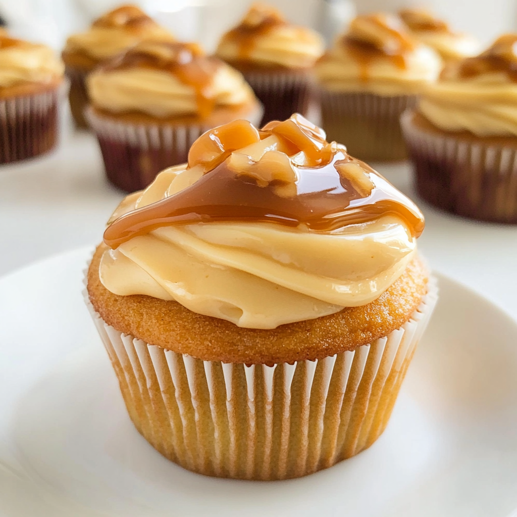 Recipe preparation for Salted Caramel Cupcakes