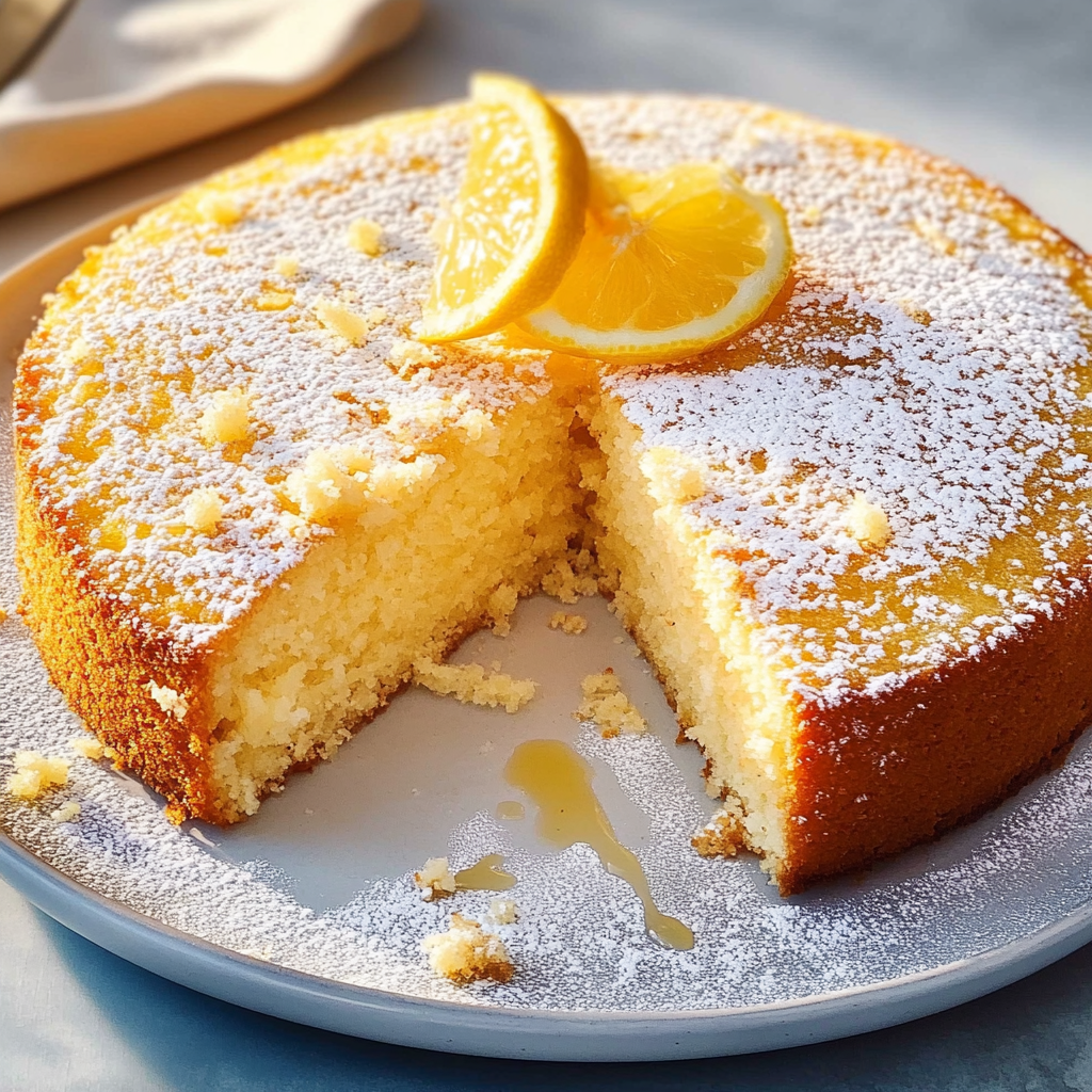 Recipe preparation for Olive Oil Lemon Cake