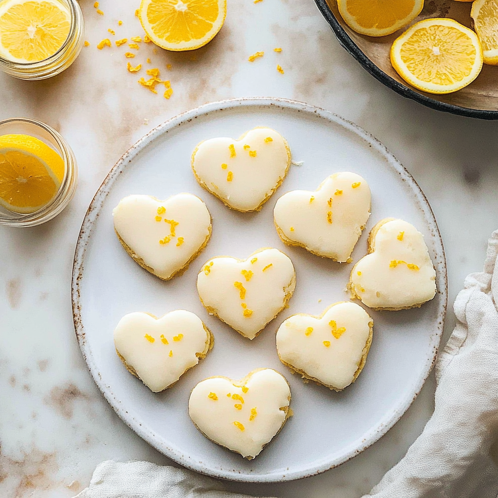 Recipe preparation for Lemon Shortbread Hearts