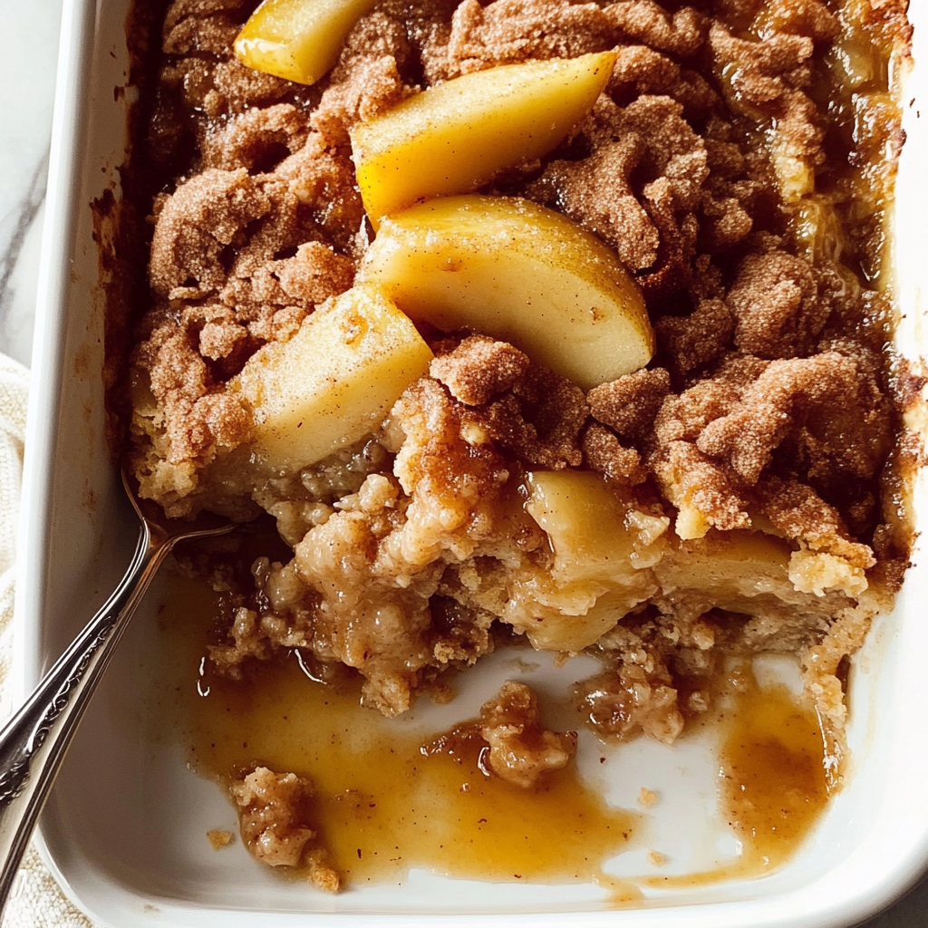 Recipe preparation for Apple Snickerdoodle Dump Cake