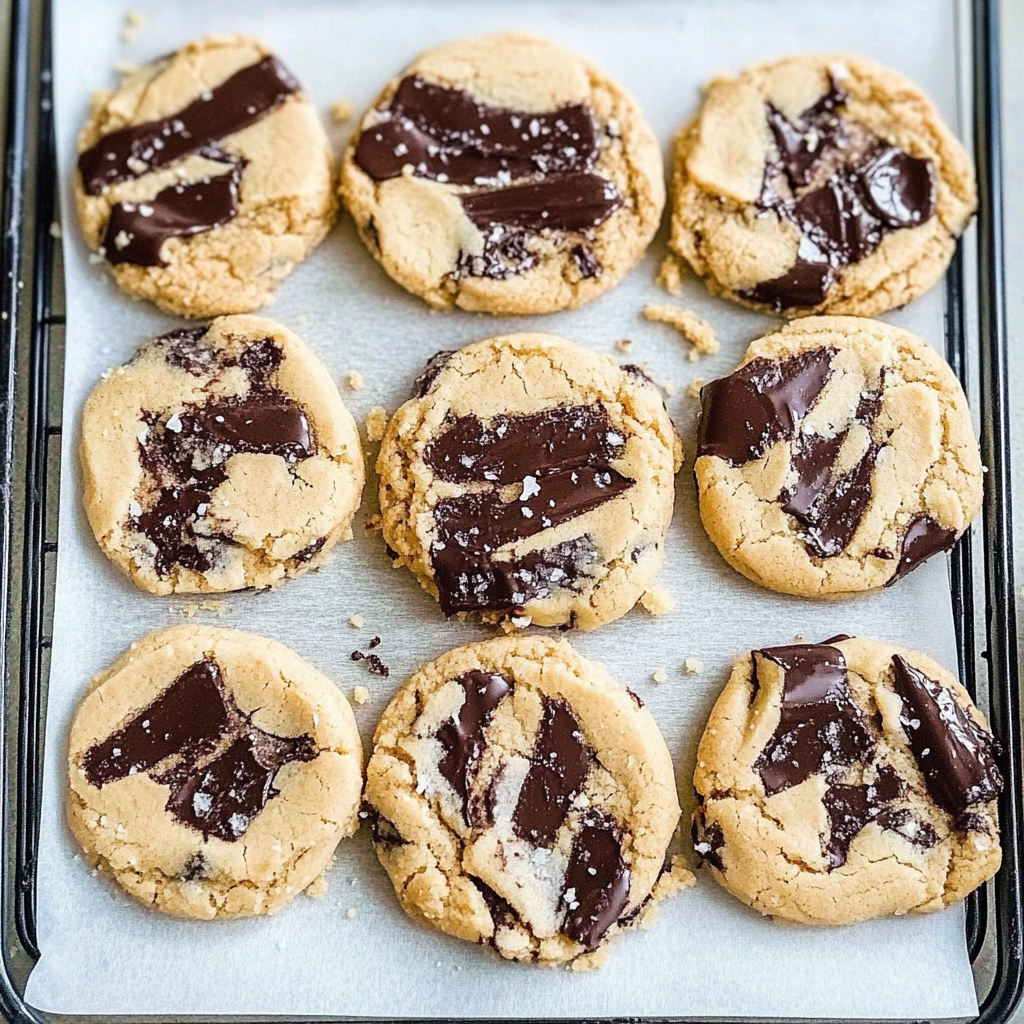 Recipe preparation for Dark Chocolate & Tahini Swirl Cookies