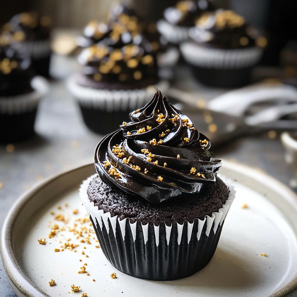 Recipe preparation for Black Velvet Cupcakes