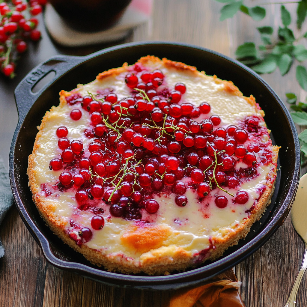 Recipe preparation for Red Currant Cake