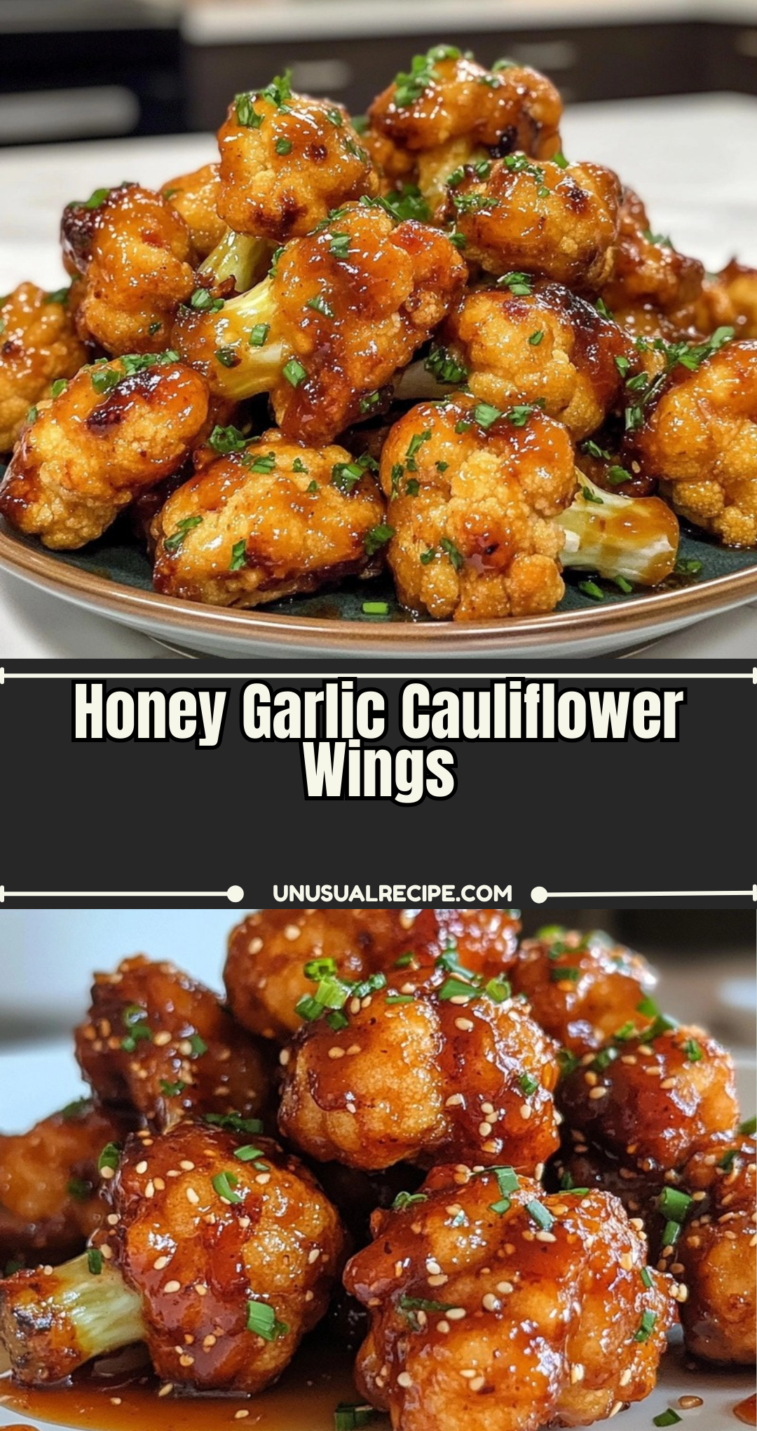 Honey Garlic Cauliflower Wings