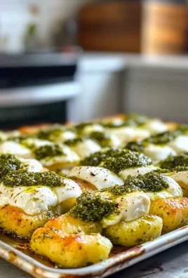 Sheet Pan Gnocchi with Pesto and Burrata