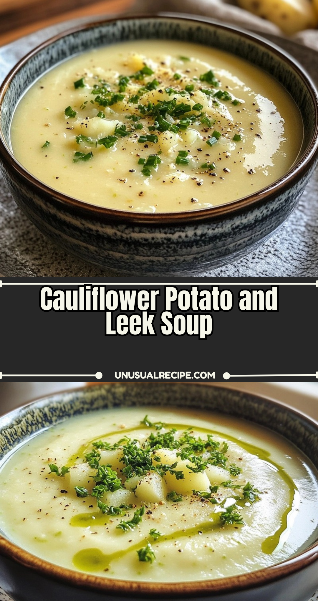 Cauliflower Potato and Leek Soup