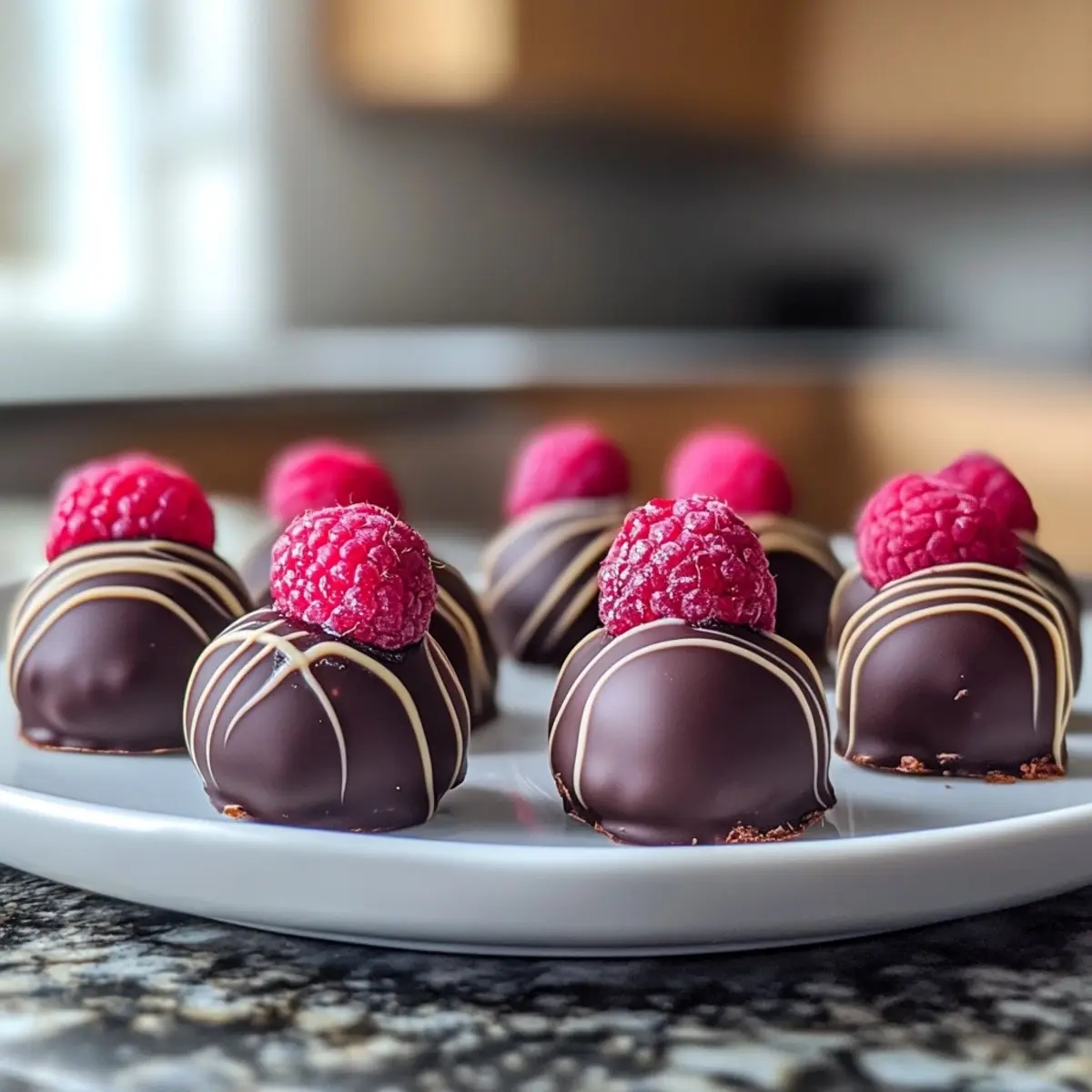Raspberry Dark Chocolate Truffles