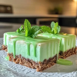 Mint Aero Cheesecake Bars