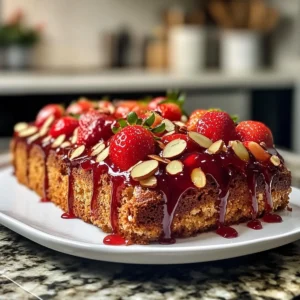 Strawberry Almond Breakfast Cake