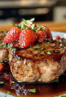 Strawberry Balsamic Pork Chops
