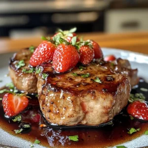 Strawberry Balsamic Pork Chops