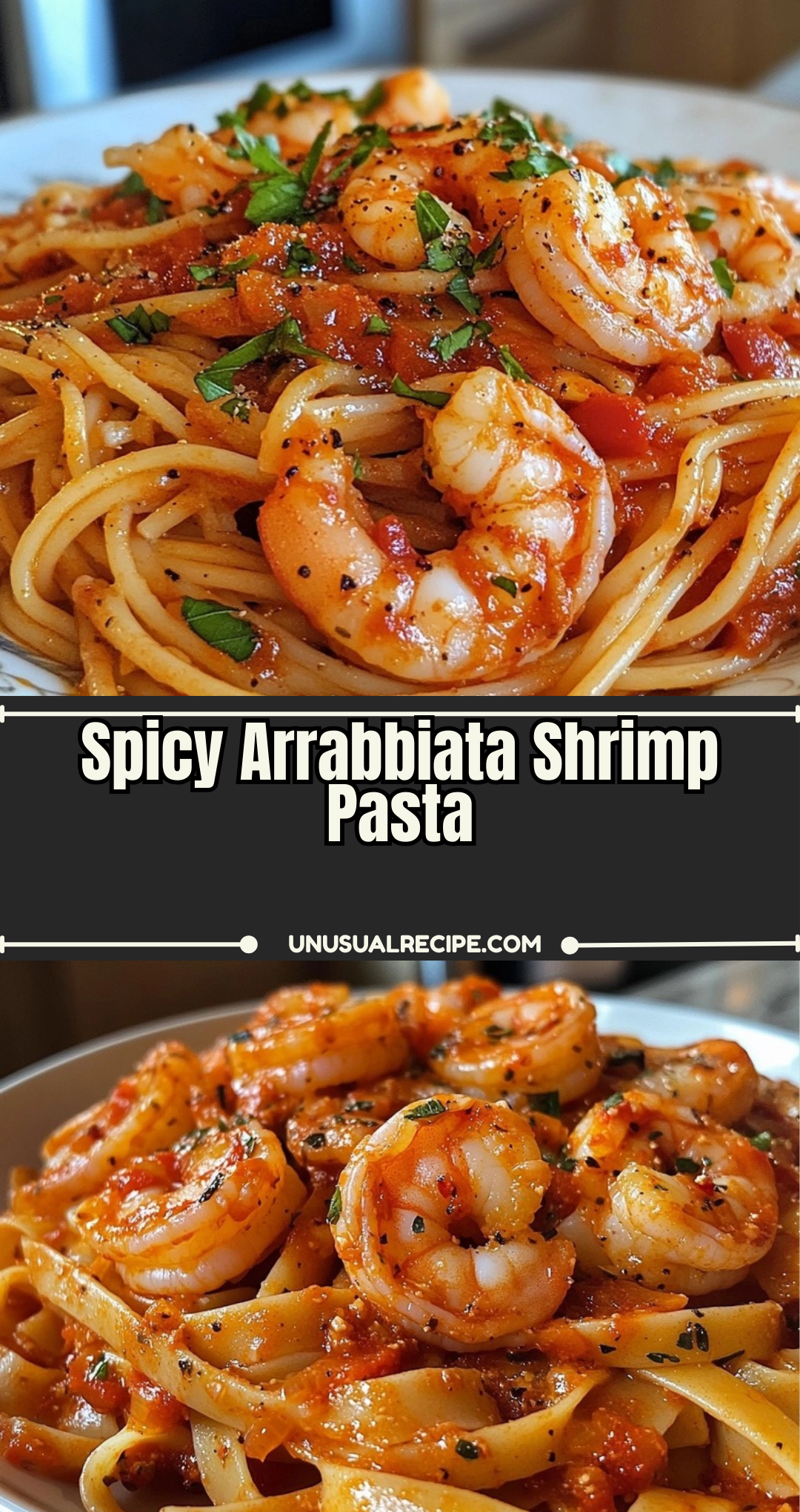Spicy Arrabbiata Shrimp Pasta