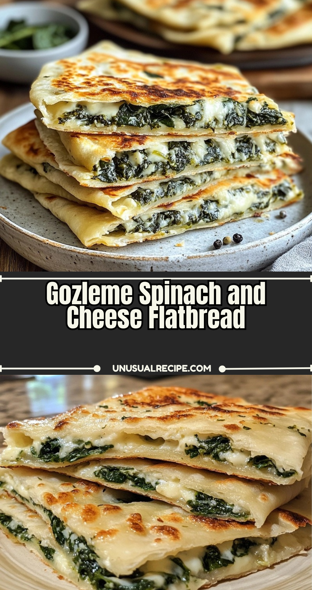 Gozleme Spinach and Cheese Flatbread