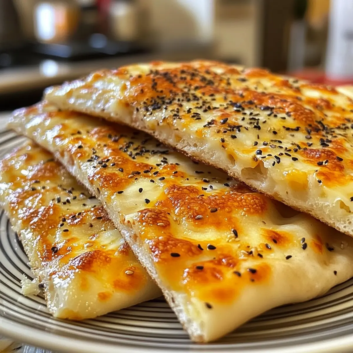 Cheese Manakish (Middle Eastern Flatbread)