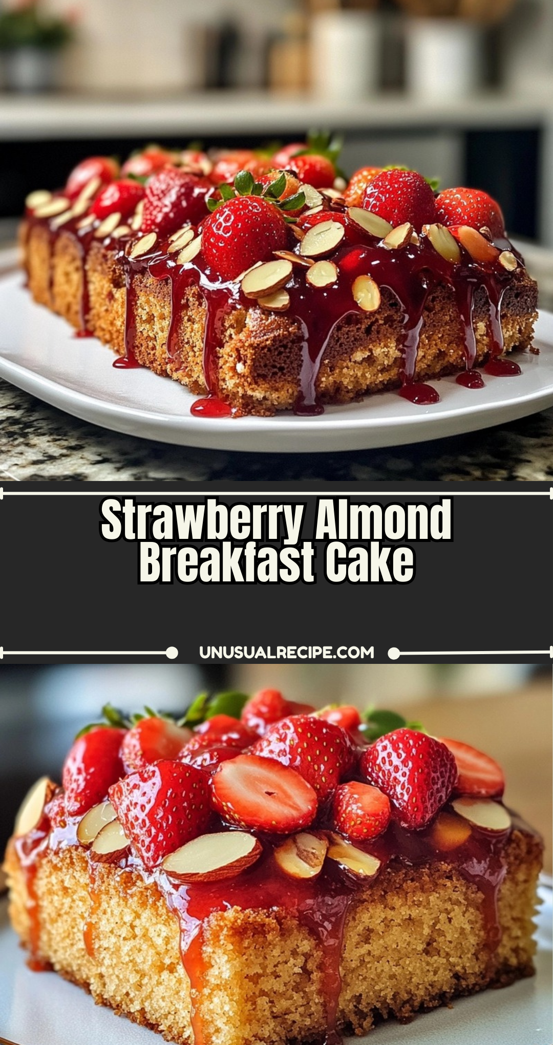 Strawberry Almond Breakfast Cake