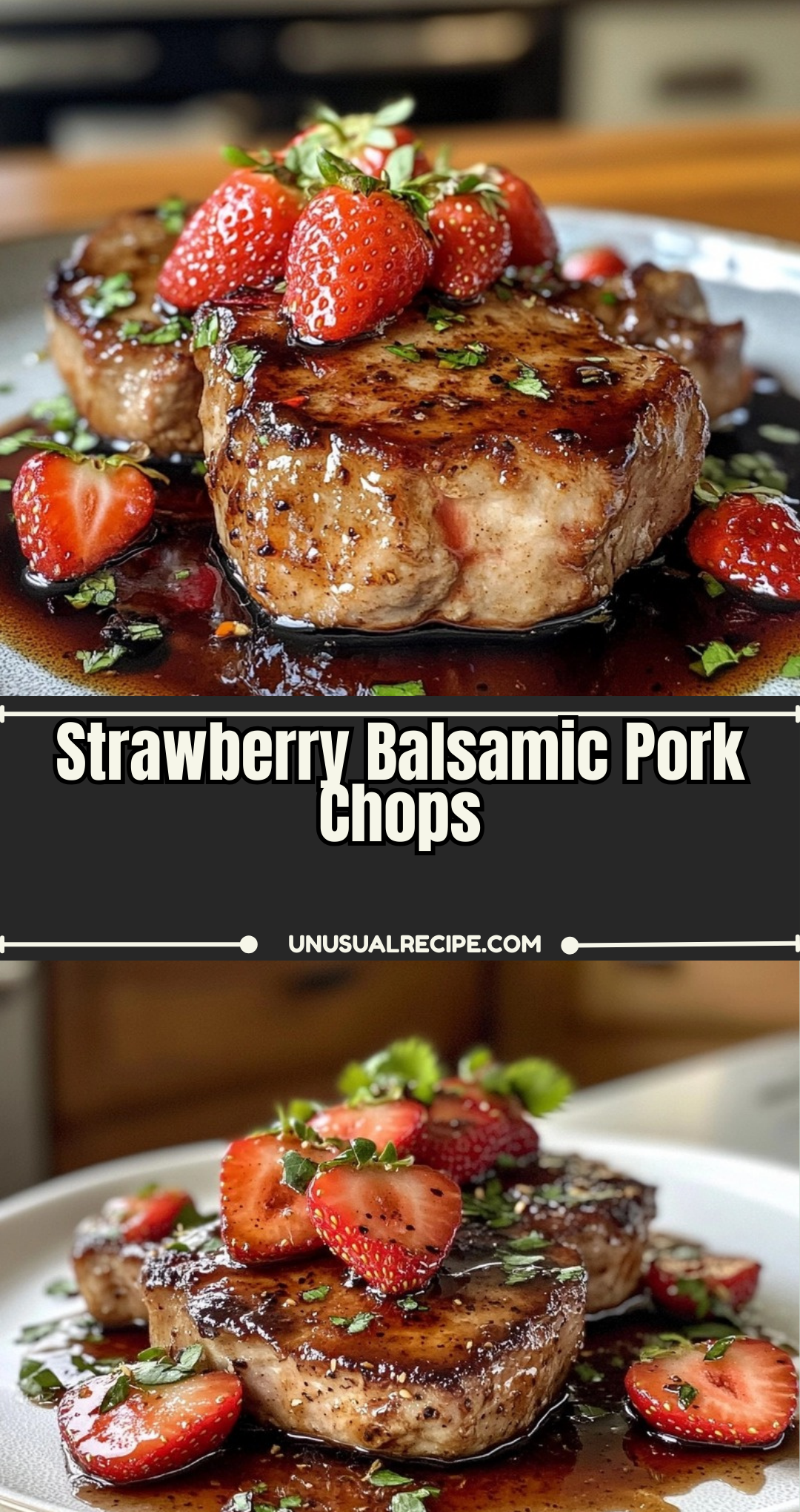 Strawberry Balsamic Pork Chops