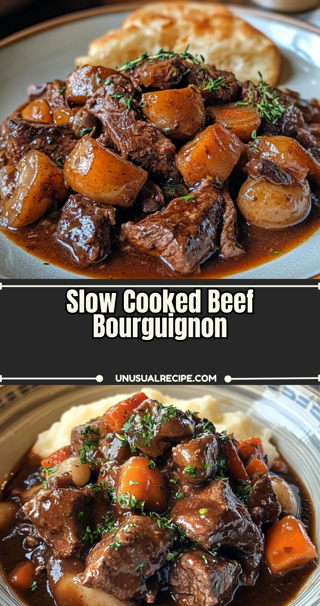 Slow Cooked Beef Bourguignon