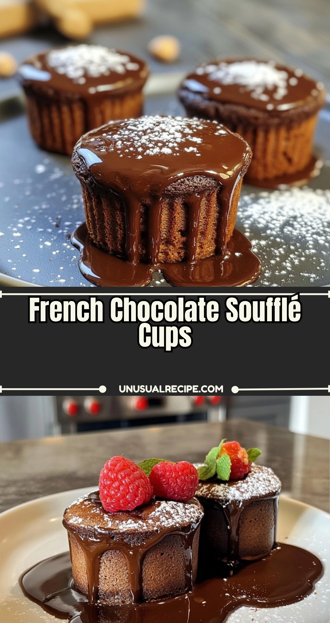 French Chocolate Soufflé Cups